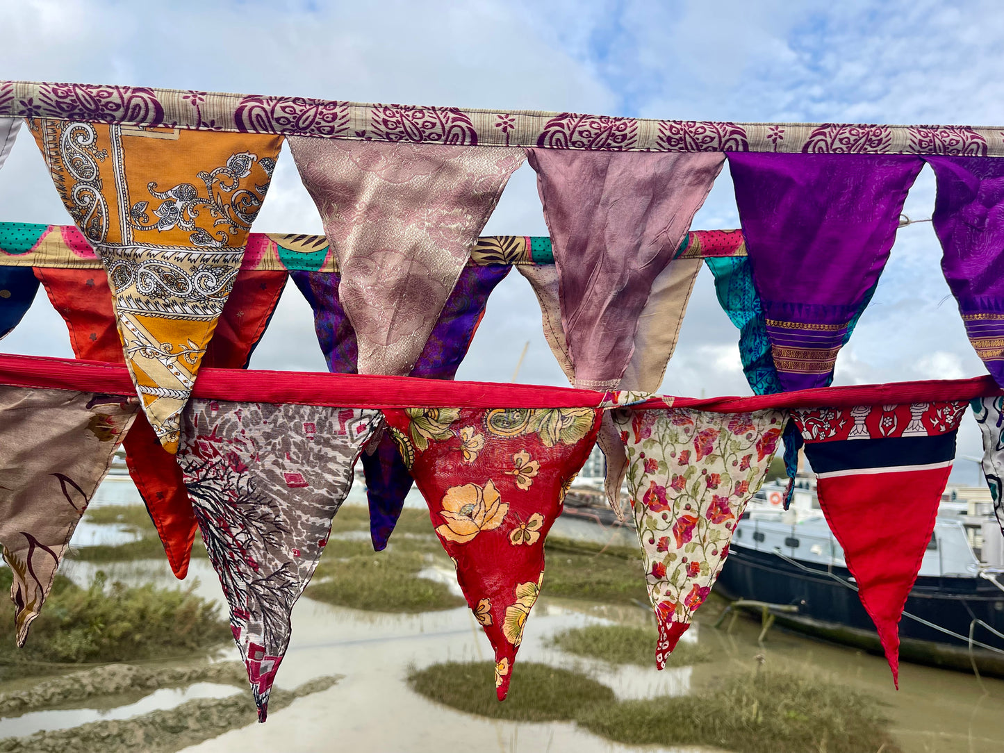SALE!!!! 30 PIECES of bunting. Bulk buy bunting. Wedding bunting, party bunting.