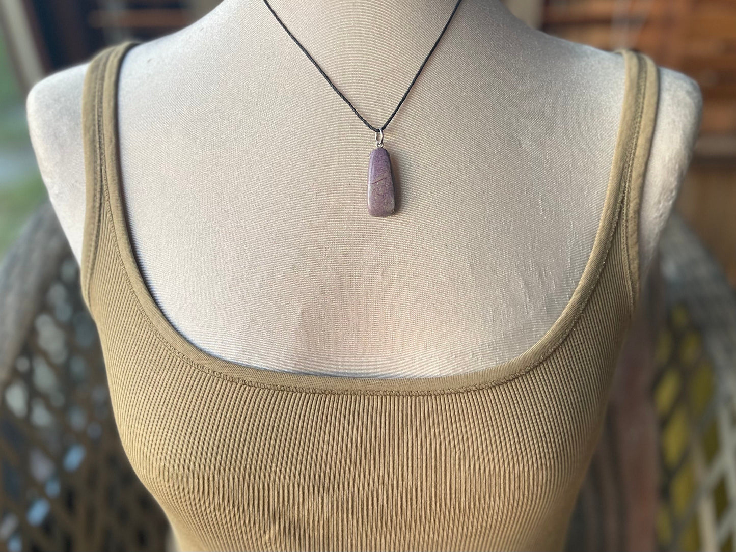 Atlantisite pendant, Atlantisite necklace, Atlantisite jewellery, unique gift for him, boho handmade necklace, romantic gift for her