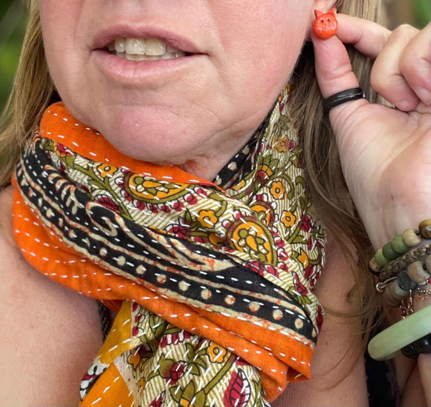 Cat Stud Earrings, orange cat earrings, cat shaped stud earrings, small cat earrings, cat jewellery, ginger Tom cat earrings, Cheshire Cat