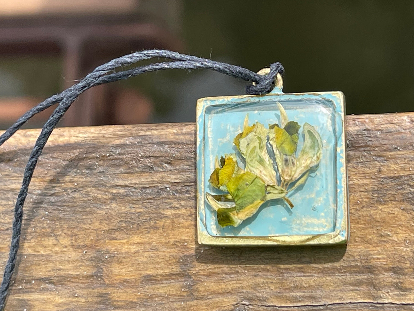 Unique cowslip floral necklace. Floral pendant, romantic gift for her. Unique necklaces, unusual jewellery, unique jewellery, boho gifts