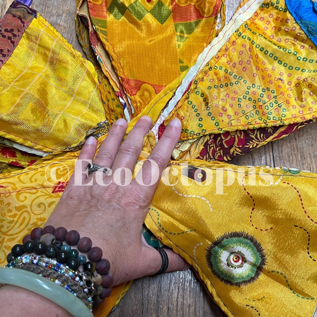 YELLOW bunting. Handmade bunting. Yellow party decorations.