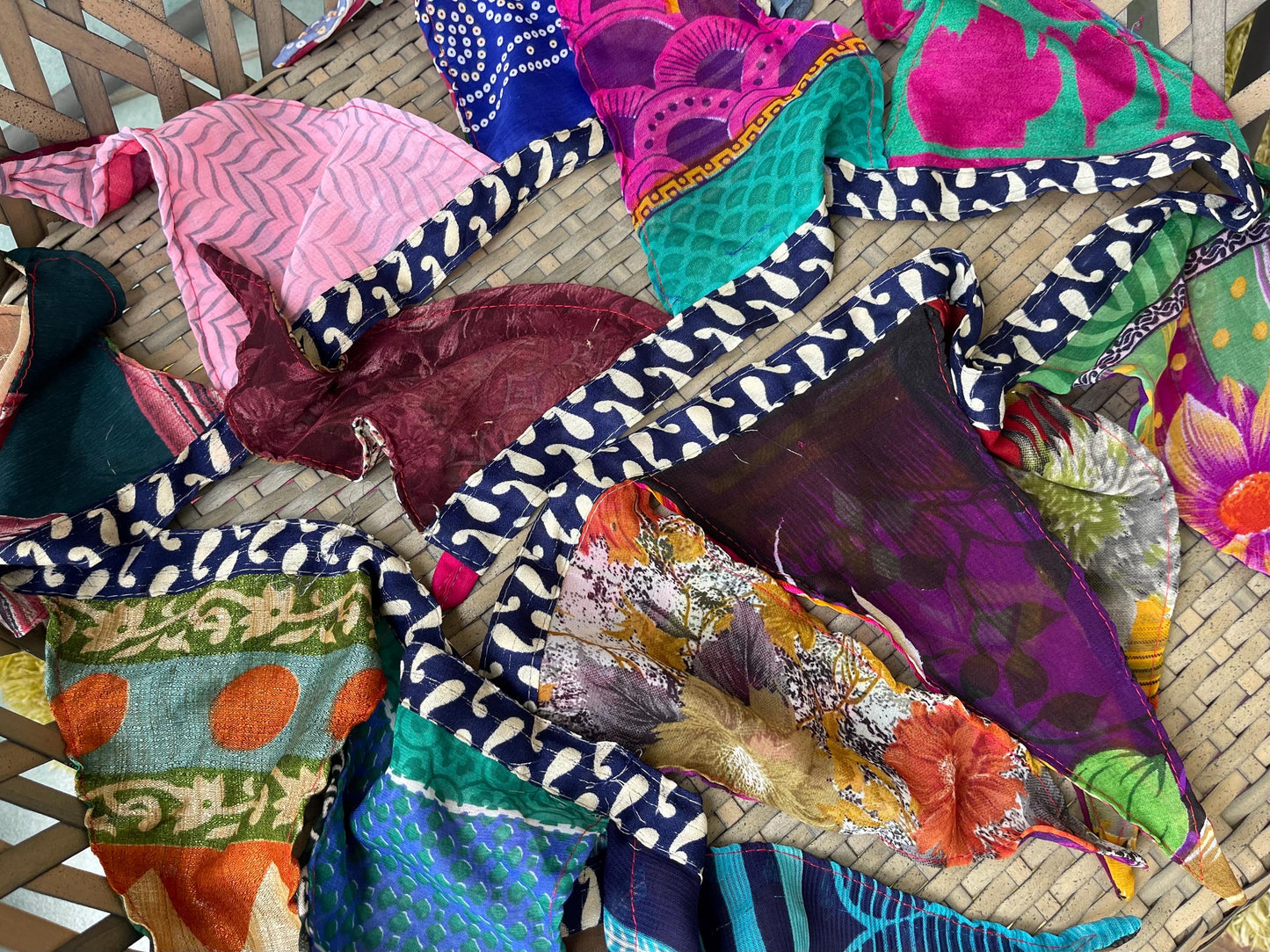 PICK YOUR OWN Recycled Sari Bunting. Eco-Friendly Boho Party Decorations.