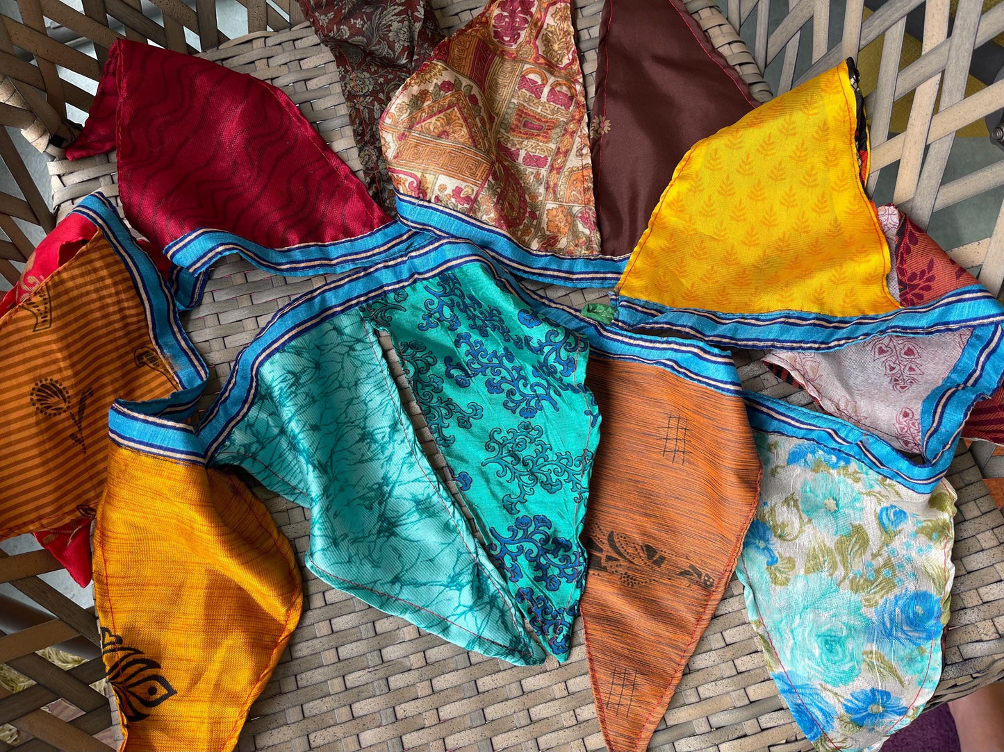 PICK YOUR OWN Recycled Sari Bunting. Eco-Friendly Boho Party Decorations.