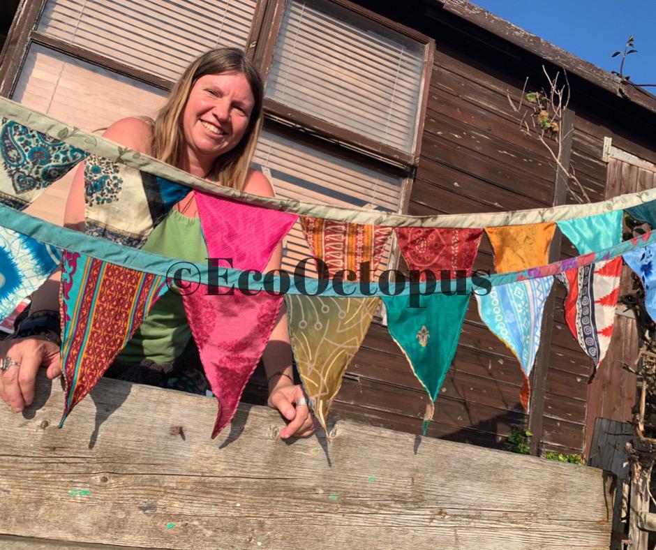 PICK YOUR OWN Recycled Sari Bunting. Eco-Friendly Boho Party Decorations.