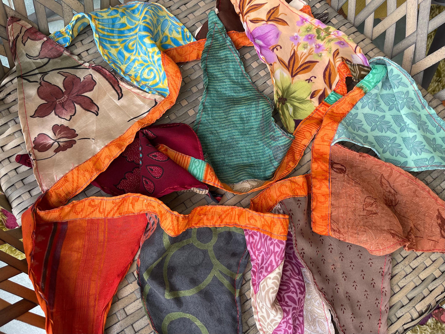 PICK YOUR OWN Recycled Sari Bunting. Eco-Friendly Boho Party Decorations.