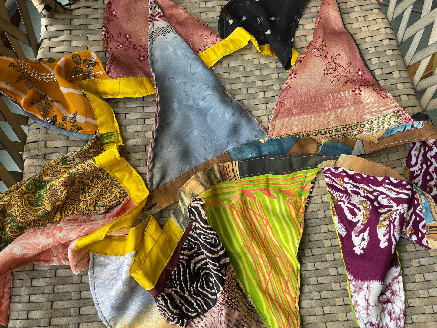 PICK YOUR OWN Recycled Sari Bunting. Eco-Friendly Boho Party Decorations.