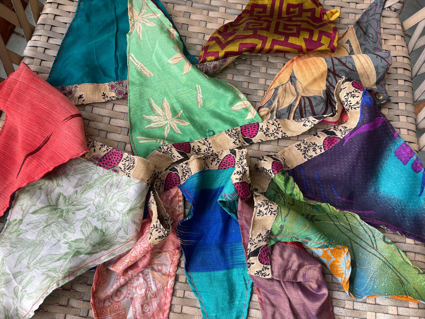PICK YOUR OWN Recycled Sari Bunting. Eco-Friendly Boho Party Decorations.