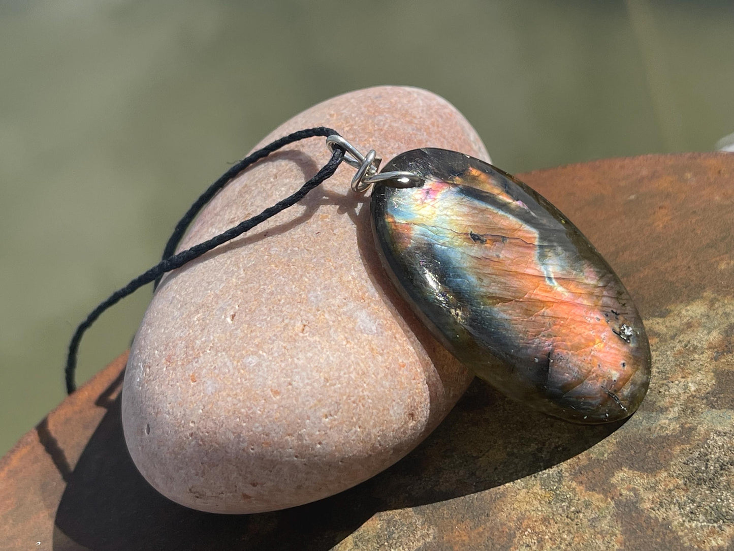 Labradorite necklace, labradorite jewellery, boho gift for her, unusual necklace, ethical jewellery, handmade necklace, labradorite pendant