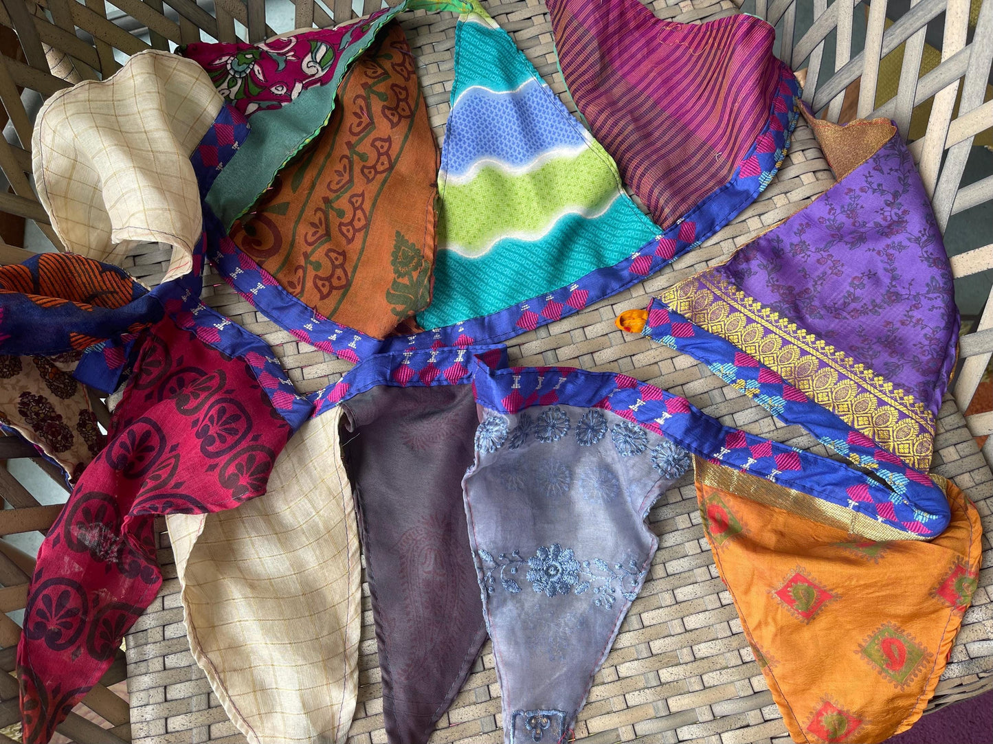 PICK YOUR OWN Recycled Sari Bunting. Eco-Friendly Boho Party Decorations.