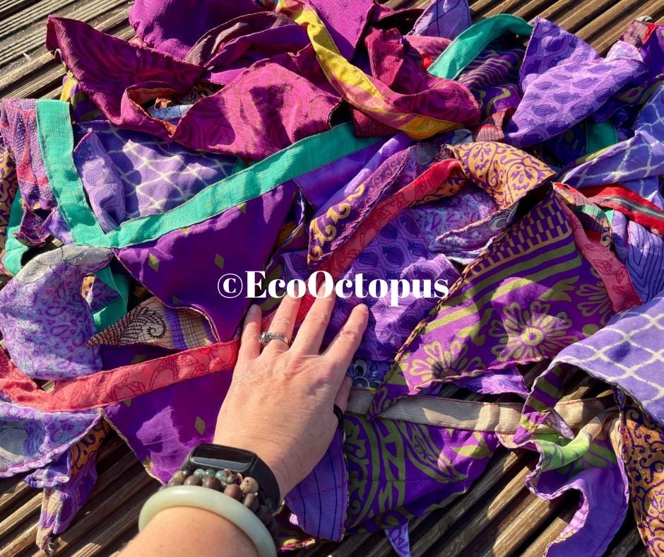 PURPLE. Handmade Eco-Friendly bunting. Purple decorations.