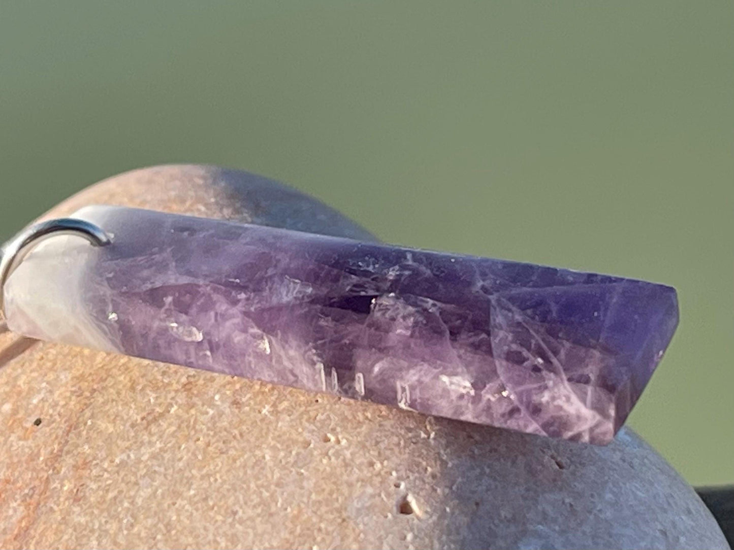 Amethyst pendant, amethyst necklace, amethyst jewellery, gift for him, boho handmade necklace, romantic gift for her, ethical jewellery