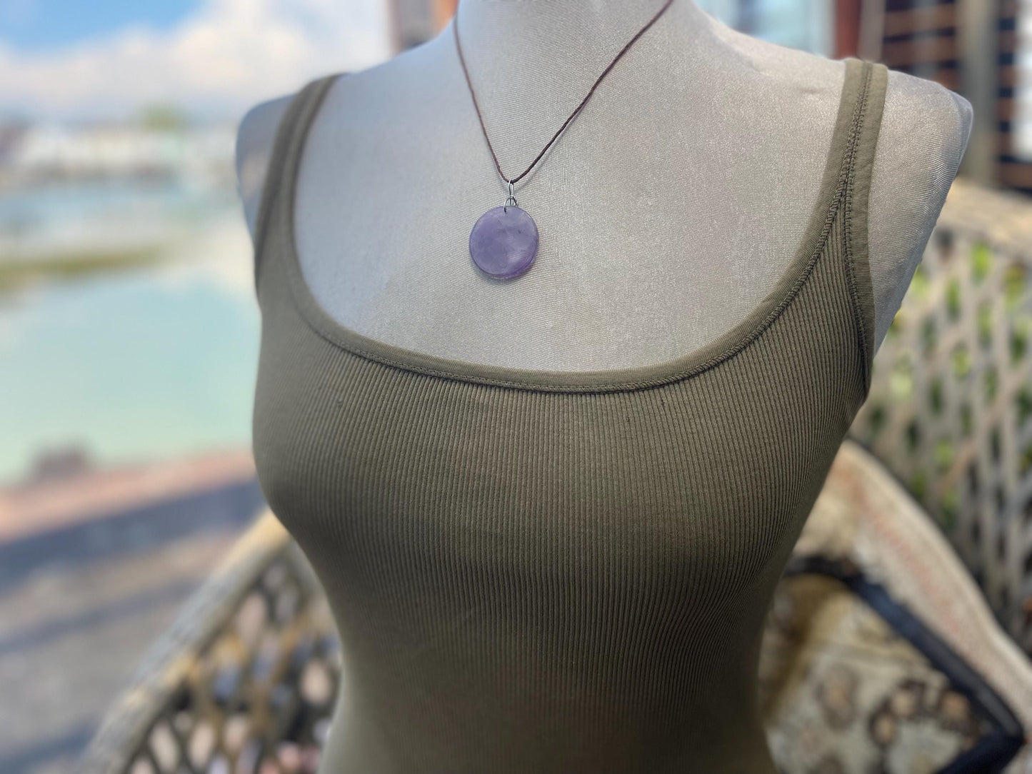 Amethyst pendant, amethyst necklace, amethyst jewellery, gift for him, boho handmade necklace, romantic gift for her, ethical jewellery