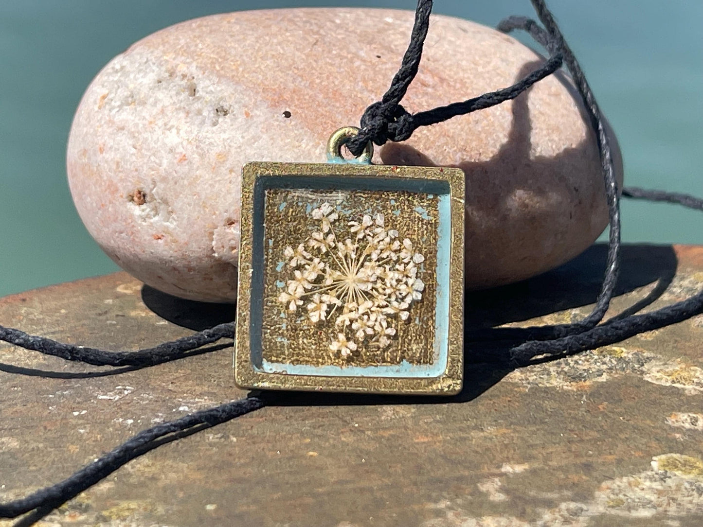 Flower necklace, ethical jewellery, carrot necklace, handmade necklace boho jewellery, gift for her, flower pendant, gift for gardener