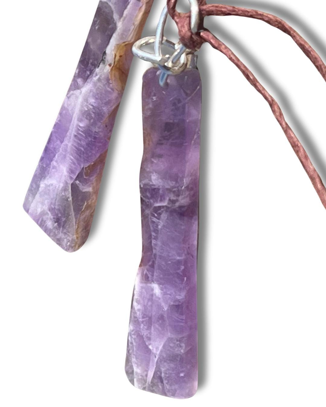 Amethyst pendant, amethyst necklace, amethyst jewellery, gift for him, boho handmade necklace, romantic gift for her, ethical jewellery