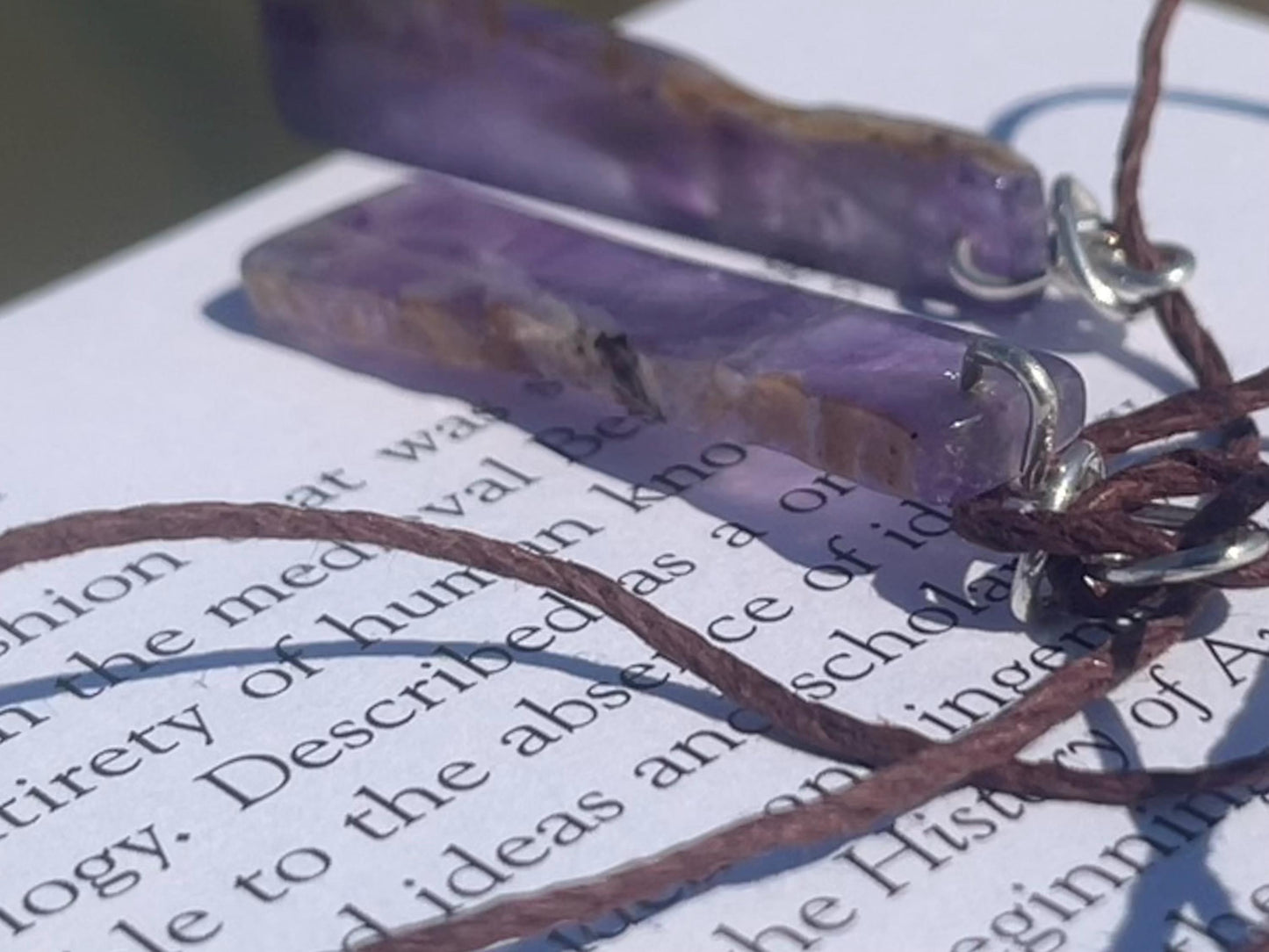 Amethyst pendant, amethyst necklace, amethyst jewellery, gift for him, boho handmade necklace, romantic gift for her, ethical jewellery