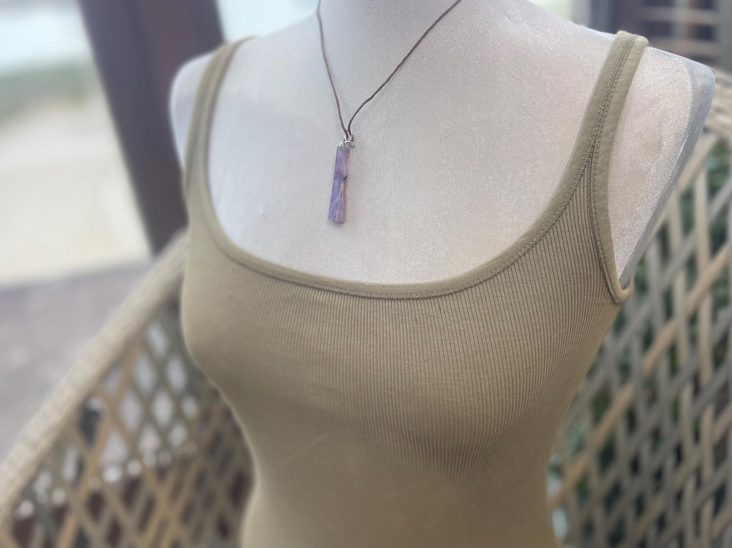 Amethyst pendant, amethyst necklace, amethyst jewellery, gift for him, boho handmade necklace, romantic gift for her, ethical jewellery