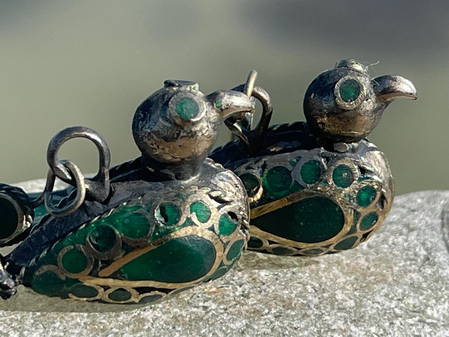 Gypsy jewellery, vintage bird earrings, silver bird earrings, vintage bird jewellery, ethical jewellery, gypsy earrings, unusual gift ideas