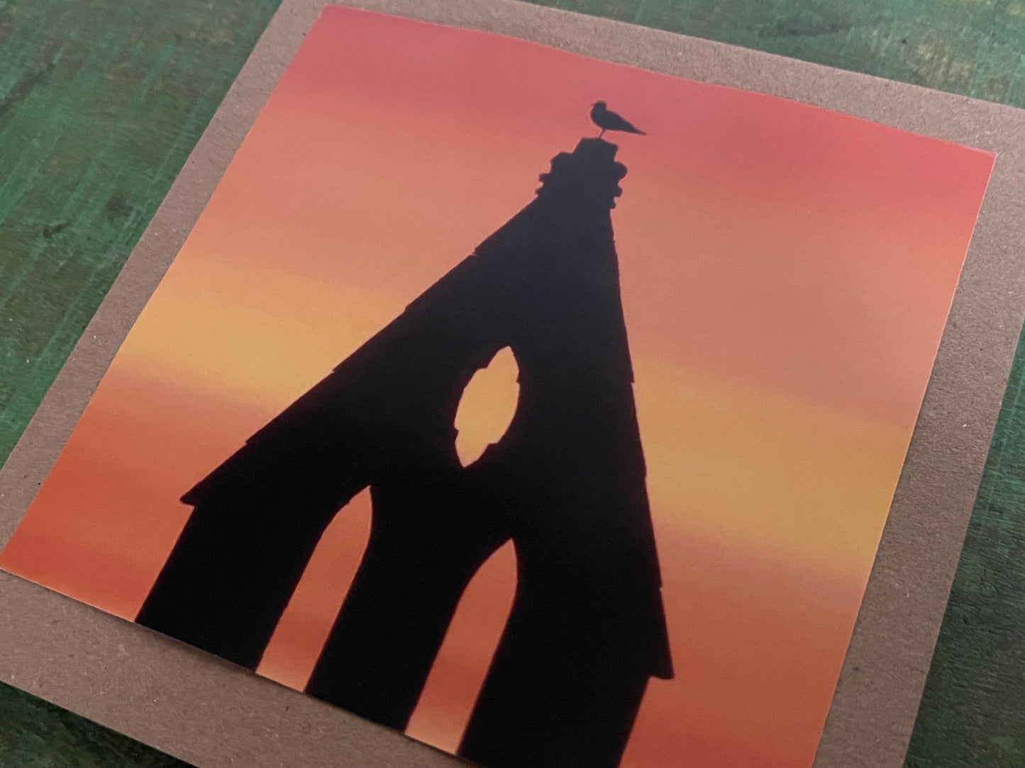Sunset photo card. Handmade card, recycled card, unusual card, condolence card, birthday card, eco friendly cards, eco card, recycled card