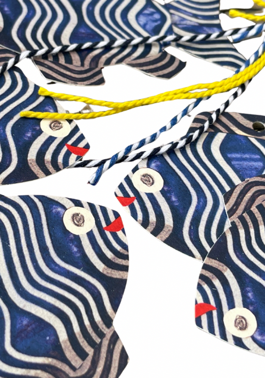 Large Recycled Fish Gift Tags