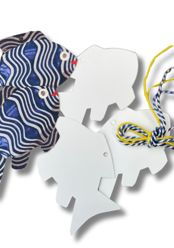 Large Recycled Fish Gift Tags