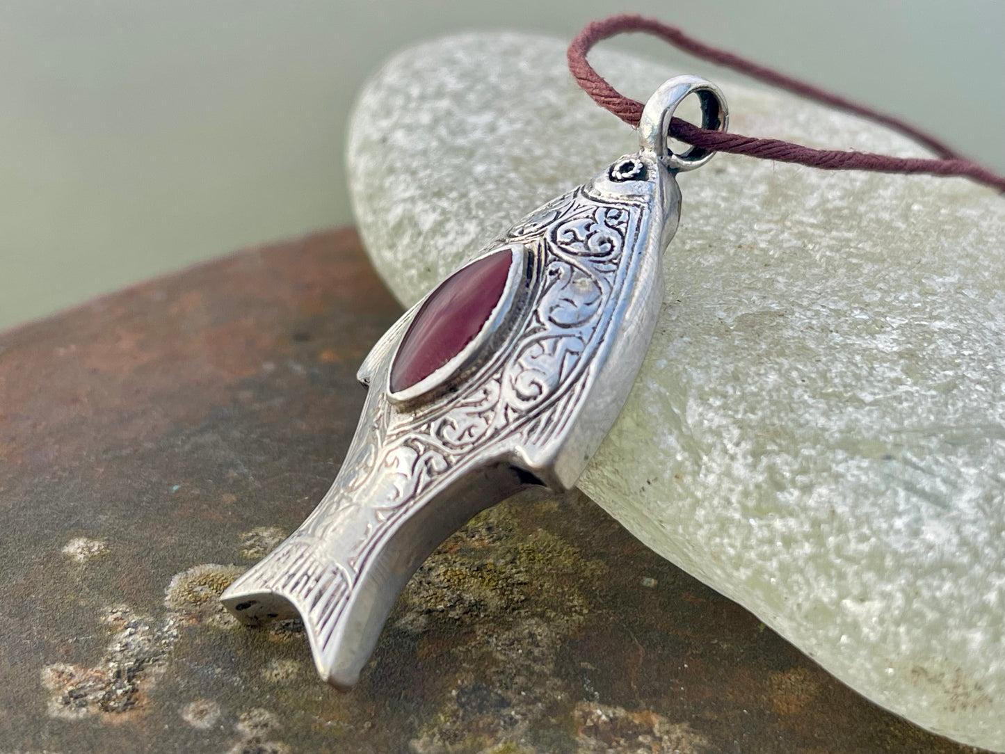 Gypsy jewellery, fish necklace, eco friendly jewellery, vintage jewellery, ethical jewellery, fish pendant, boho necklace, unique necklace