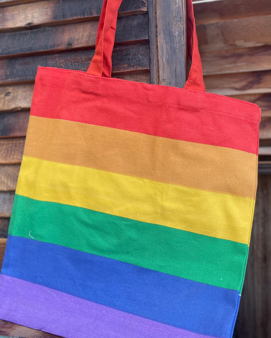 Eco Friendly Recycled Cotton Rainbow Bag.