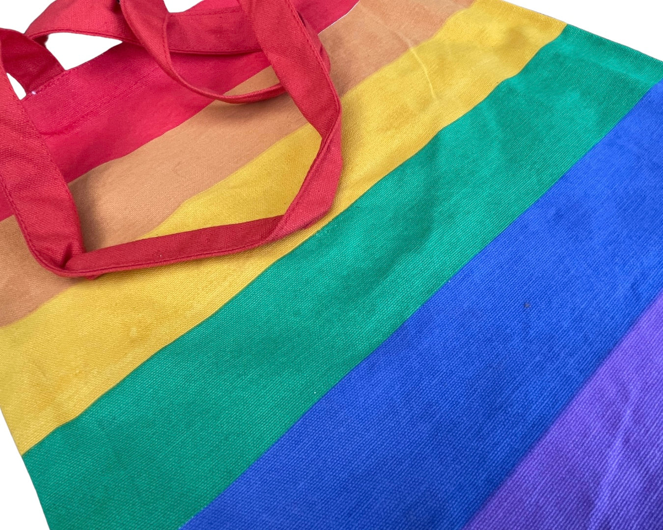 Eco Friendly Recycled Cotton Rainbow Bag.