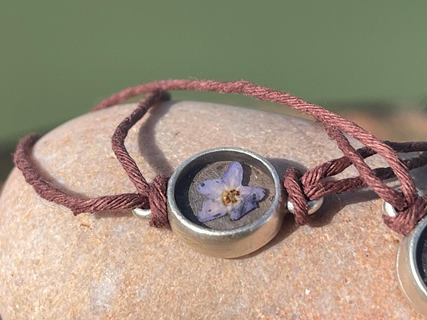 Forget-me-not bracelet or choker necklace. Boho gift for her, flower bracelet, remembrance bracelet, gardeners gift, Forget me not jewellery