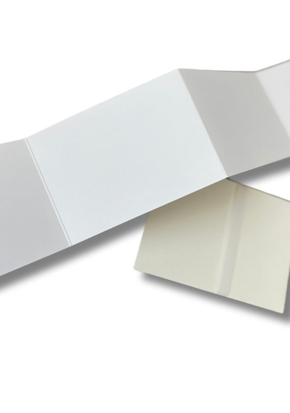 Recycled greetings card. Concertina style. Train Card.