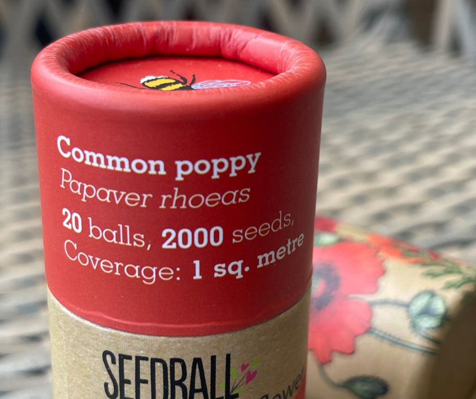 Poppy seed bombs. Flower bombs Save The Bees! Great as little gifts (perfect for remembrance) or to re-wild your garden. Bee friendly plants and gifts, made in the UK.