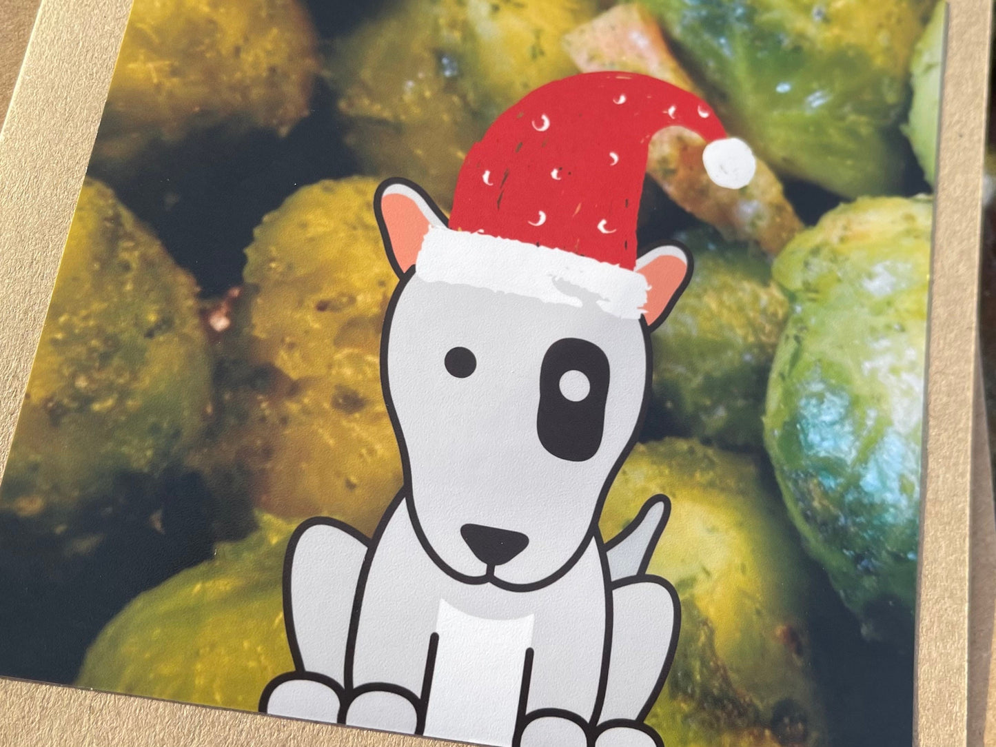 Sprout card, recycled Christmas card, eco friendly Christmas card, Handmade Christmas card, Dog Christmas card, Ethical Christmas gifts
