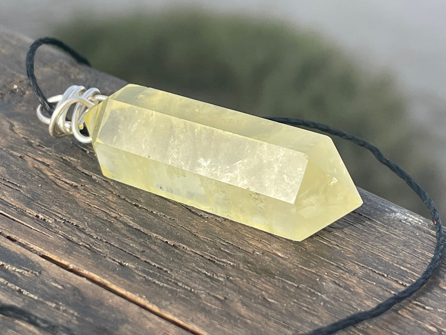 Citrine pendant, recycled sterling silver, citrine necklace, gift for him, handmade necklace, gift for her, ethical jewellery, boho necklace