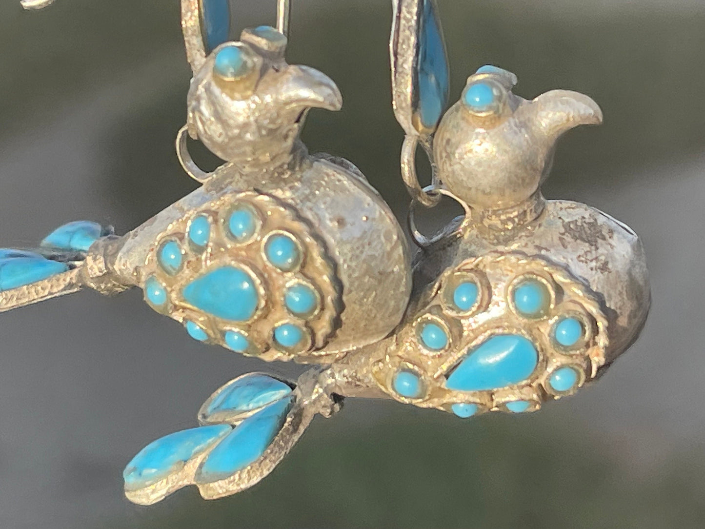 Gypsy jewellery, vintage bird earrings, silver bird earrings, vintage bird jewellery, ethical jewellery,  gypsy earrings, unusual gift ideas