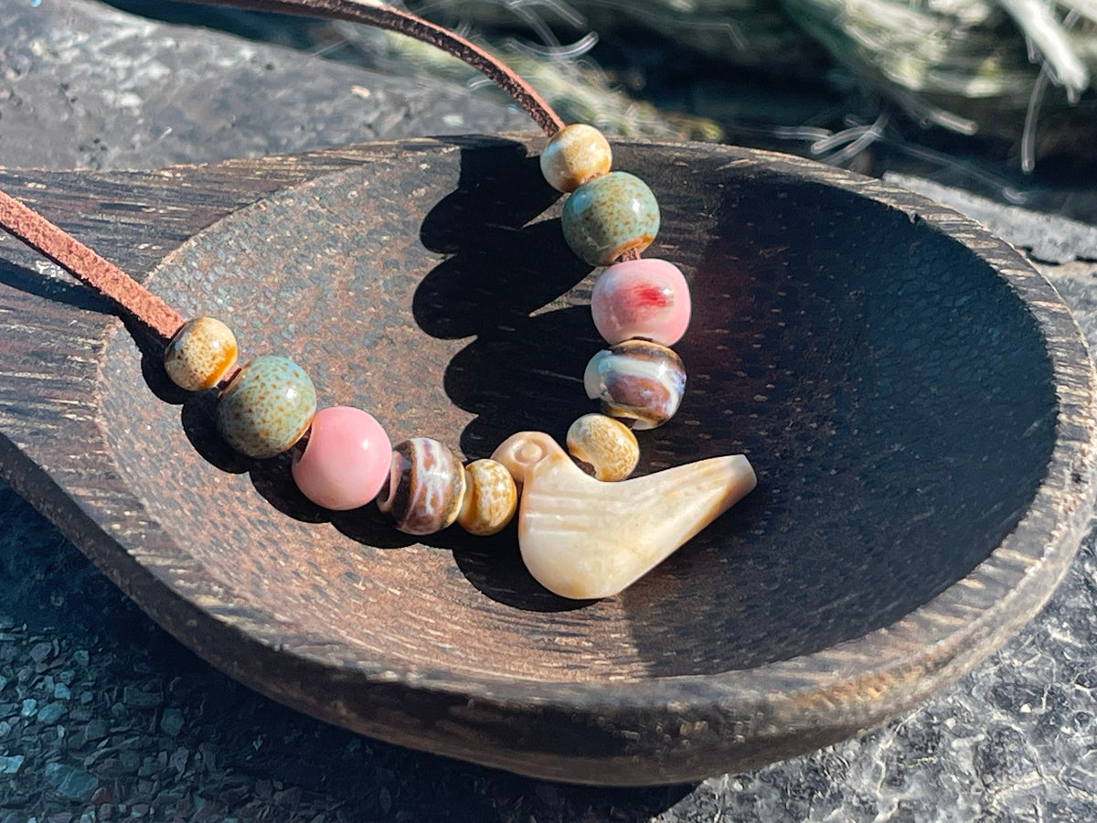 Handmade necklace, bird jewellery, bird necklace. Bird choker, bird pendant, chocker necklace, unusual jewellery, bird pendant, boho choker