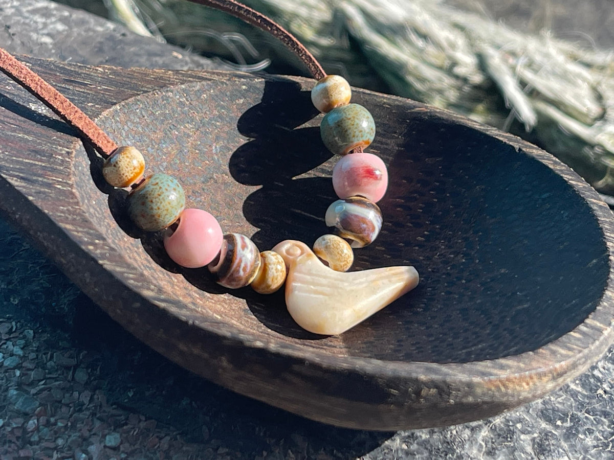 Handmade necklace, bird jewellery, bird necklace. Bird choker, bird pendant, chocker necklace, unusual jewellery, bird pendant, boho choker