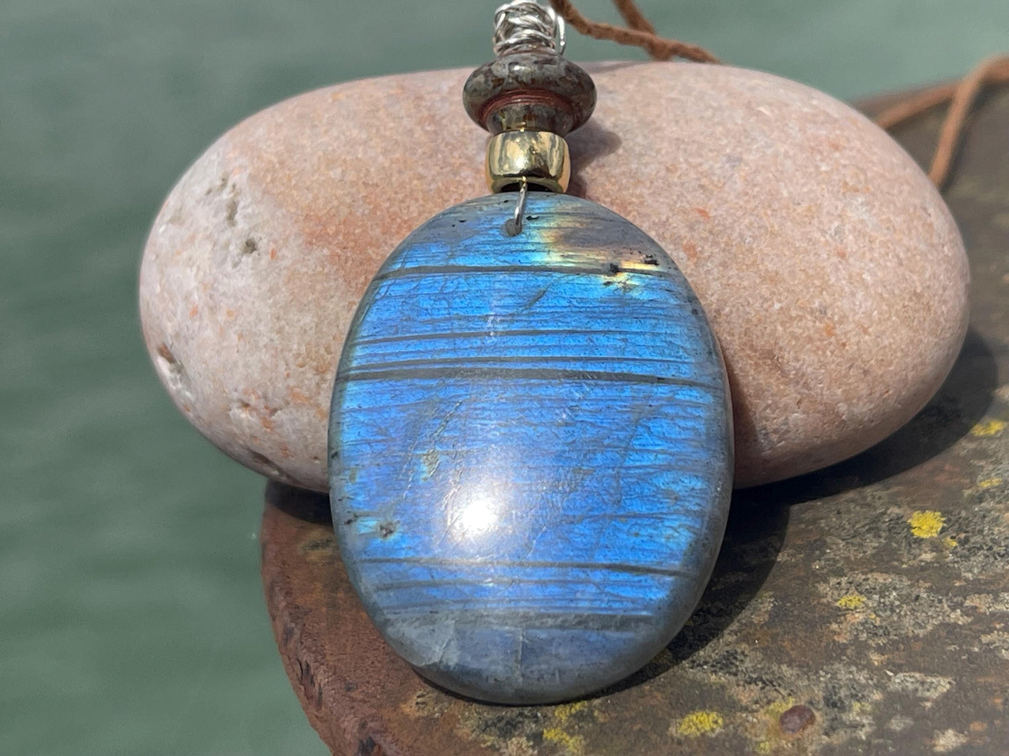 Labradorite necklace, labradorite jewellery, boho gift for her, unusual necklace, ethical jewellery, handmade necklace, labradorite pendant