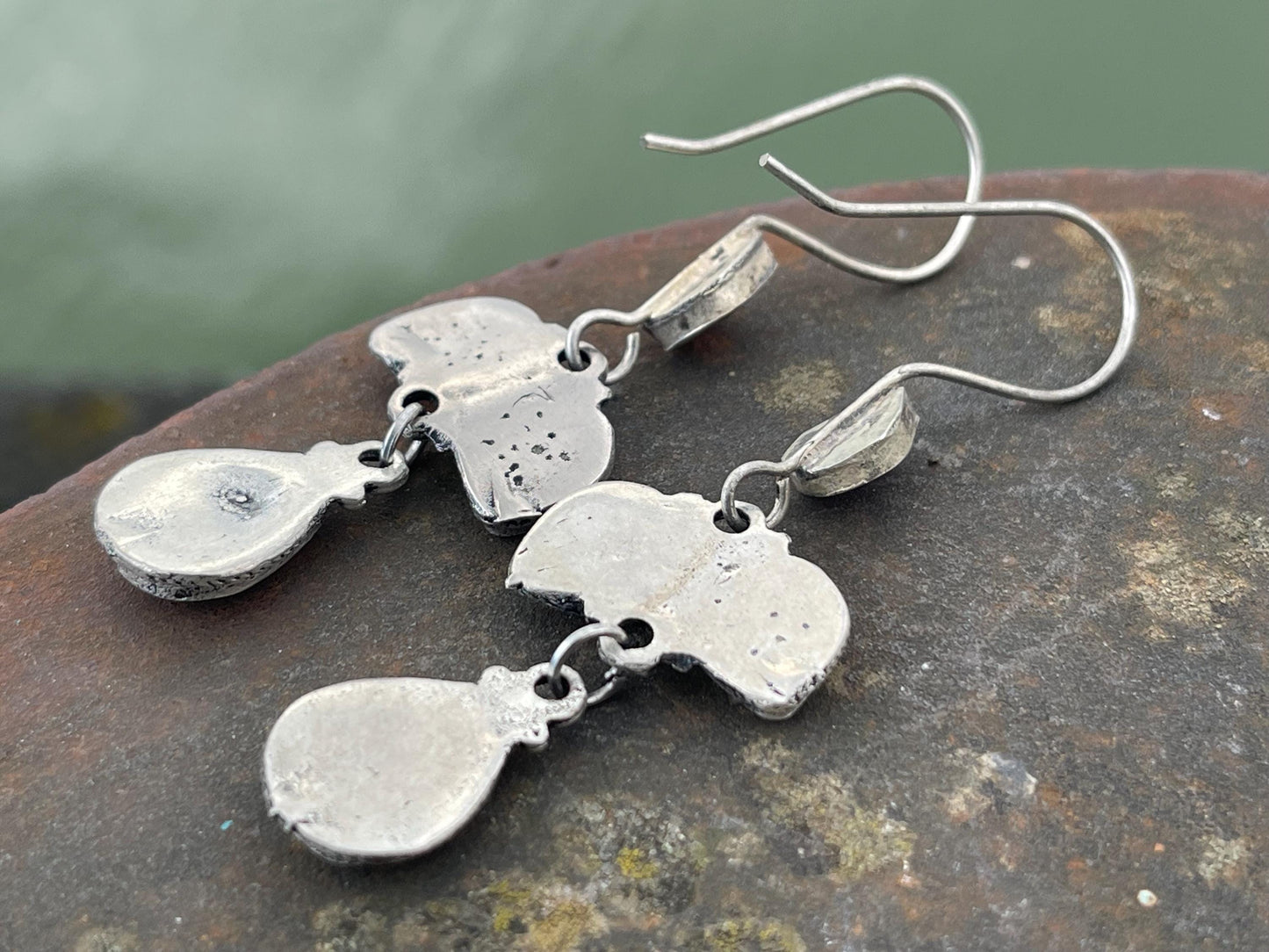 Gypsy jewellery, vintage teardrop earrings, red jewellery, ethical jewellery, gypsy earrings, romantic gifts, eco friendly jewellery