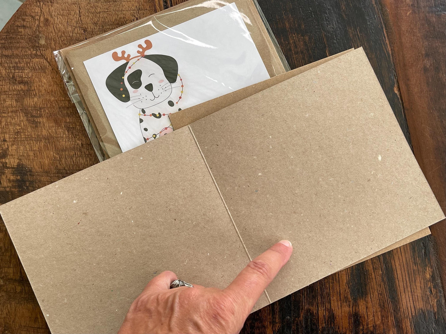 Recycled Christmas card, Christmas Dalmatian card, Christmas dog card. Eco friendly Christmas card. Xmas dog card, ethical Christmas card