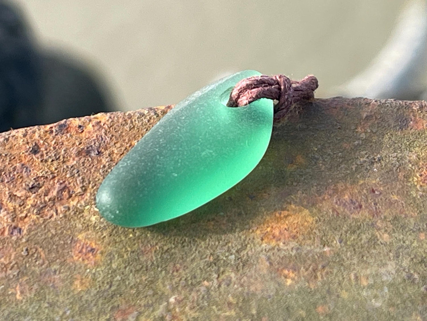 Unisex Cornish sea glass necklace, surf necklace, hippy necklace, gift for him, gift for her, recycled necklace, eco friendly necklace, boho