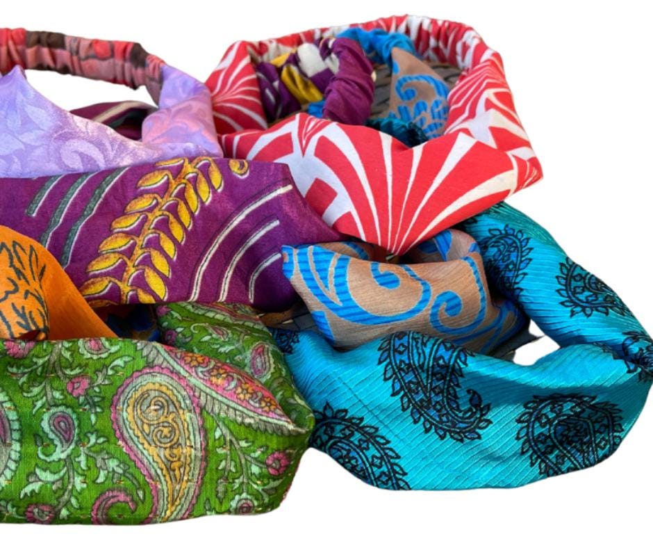 SALE Recycled hair bands, recycled head band, recycled jewellery, eco friendly gift for her, handmade hair wrap, gift for girl. Alice band