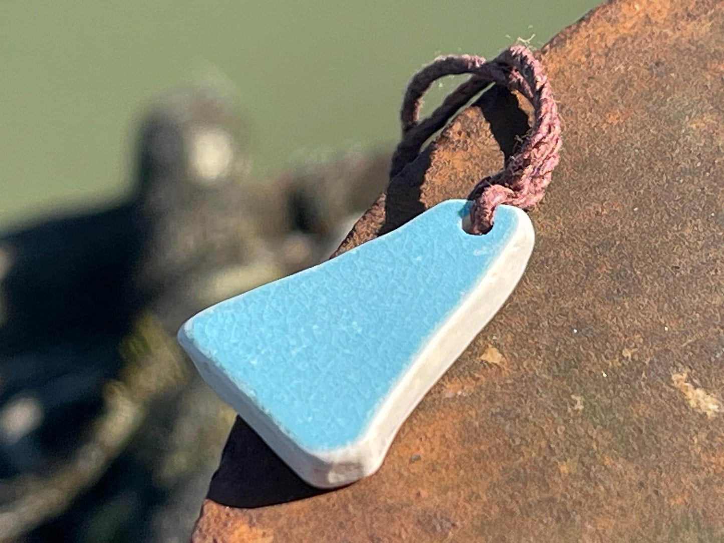 Ethically sourced pottery pendants. Recycled necklace, unique boho gift for her, ethical jewellery, recycled pendants eco friendly jewellery