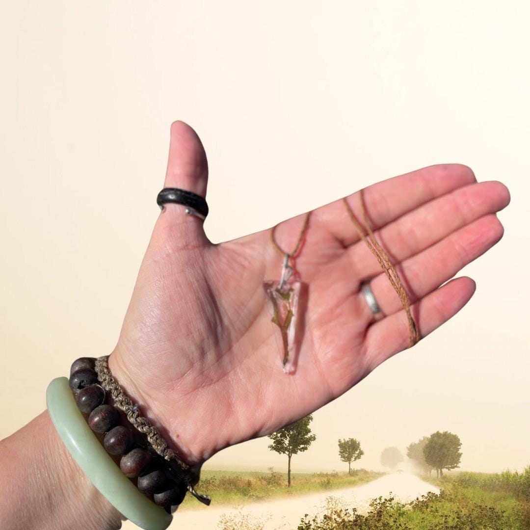 Seaweed necklace, gift for ocean lover, unique pendant, handmade necklace, boho necklace, unique jewellery ,unusual necklace, gift for her