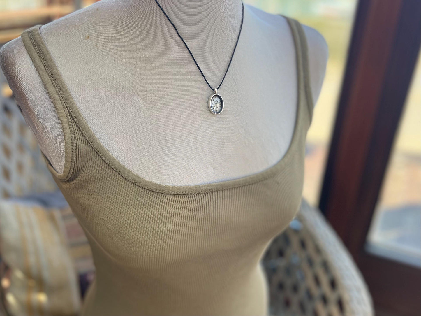 Wild carrot flower necklace, romantic necklace, ethical jewellery, unusual birthday gift for her, unique necklace, unusual gardeners gift