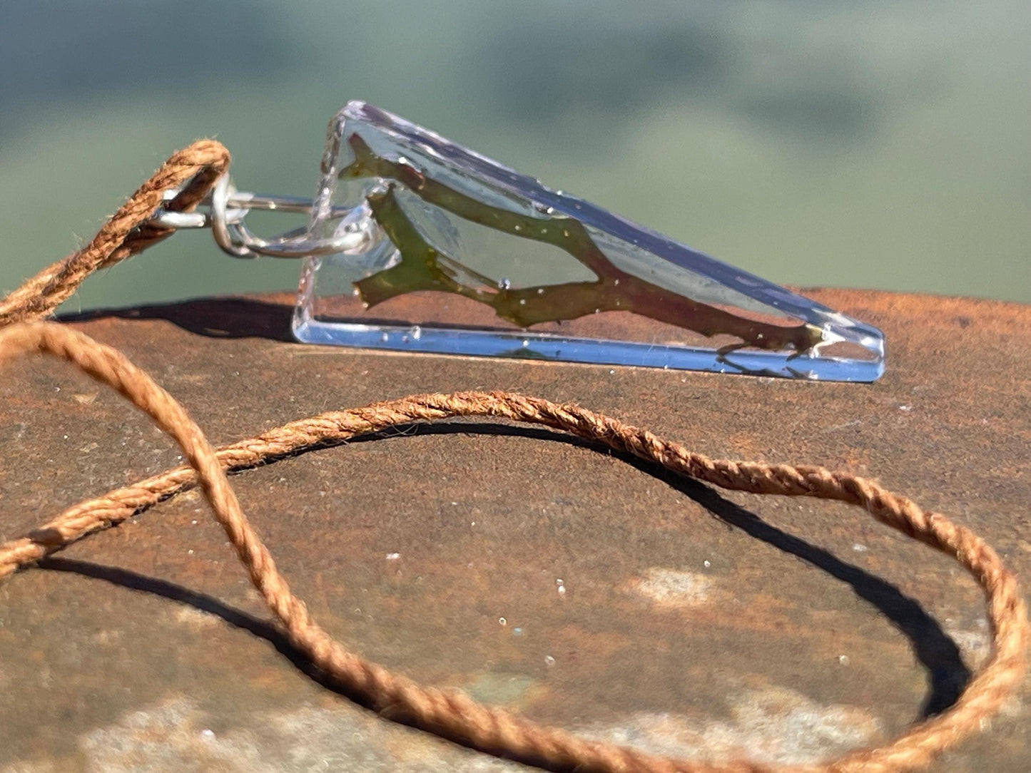 Seaweed necklace, gift for ocean lover, unique pendant, handmade necklace, boho necklace, unique jewellery ,unusual necklace, gift for her