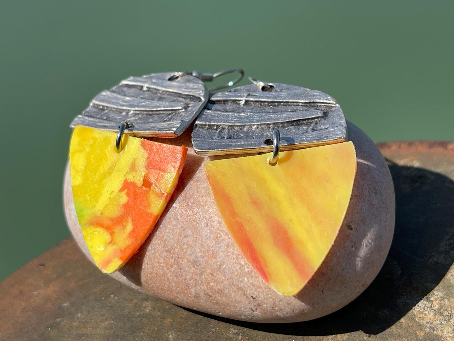 Trash earrings! Recycled plastics made into funky earrings. Eco friendly jewellery, ethical jewellery, ethical jewelry, handmade earrings