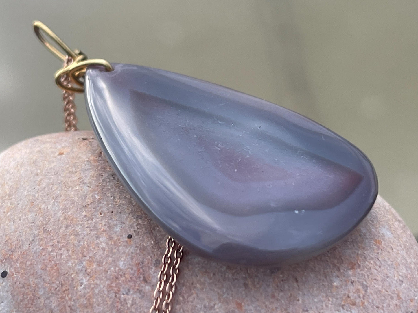 Botswana agate, pink gemstone necklace, unusual jewellery, gift for him, gift for her, handmade necklace, ethical jewellery, boho necklace