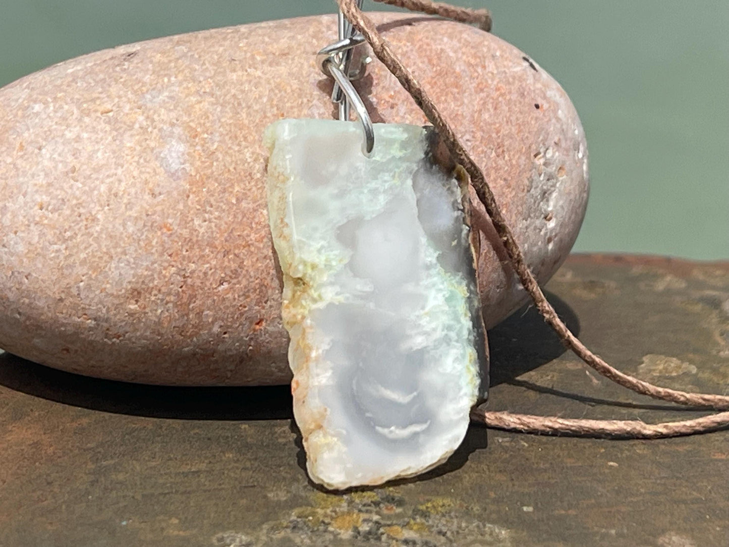 Chrysocolla gemstone necklace on recycled sterling silver. Ethical jewellery, green gemstone. Stunning unique jewellery. Unique gifts