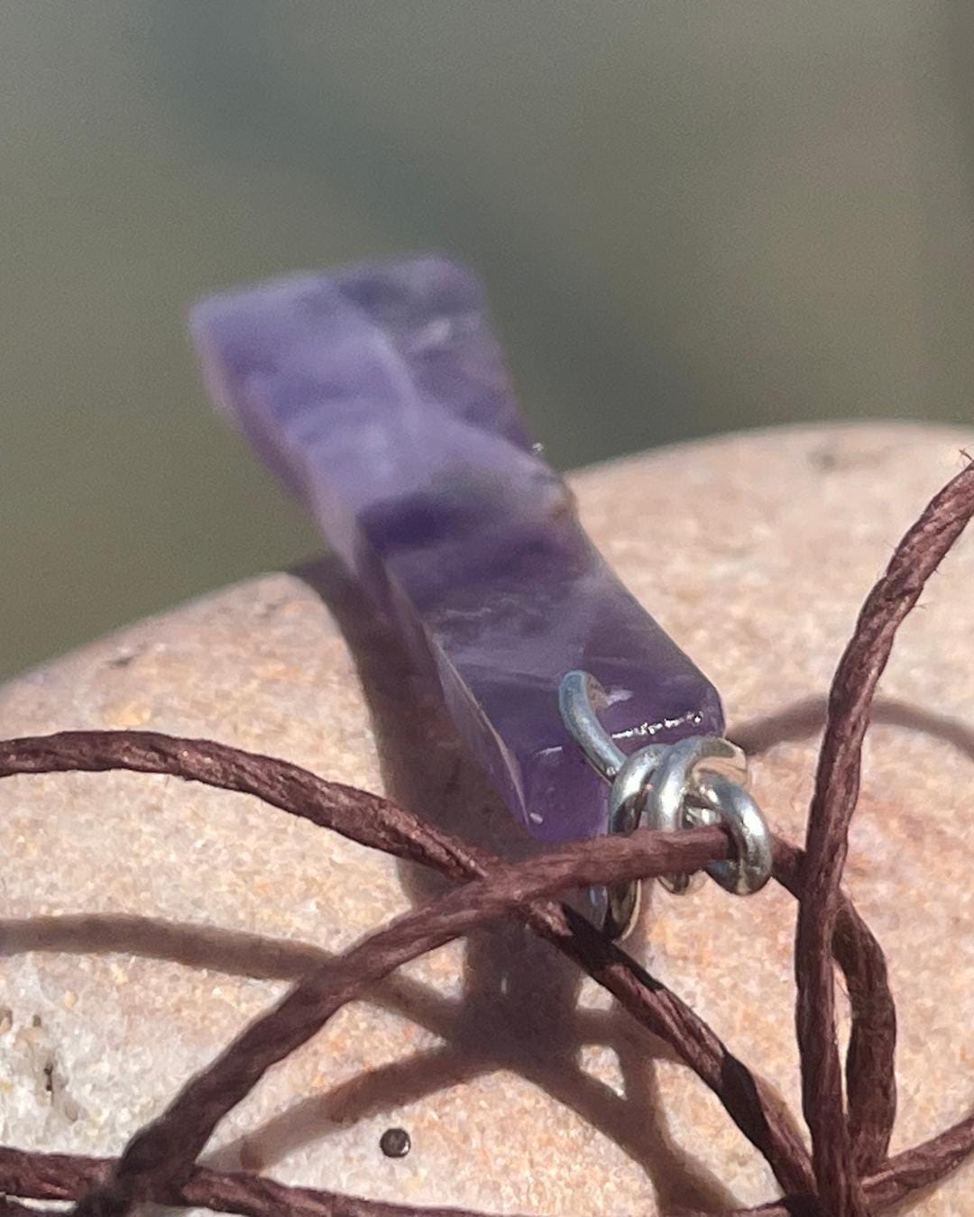 Amethyst pendant, amethyst necklace, amethyst jewellery, gift for him, boho handmade necklace,  romantic gift for her, ethical jewellery