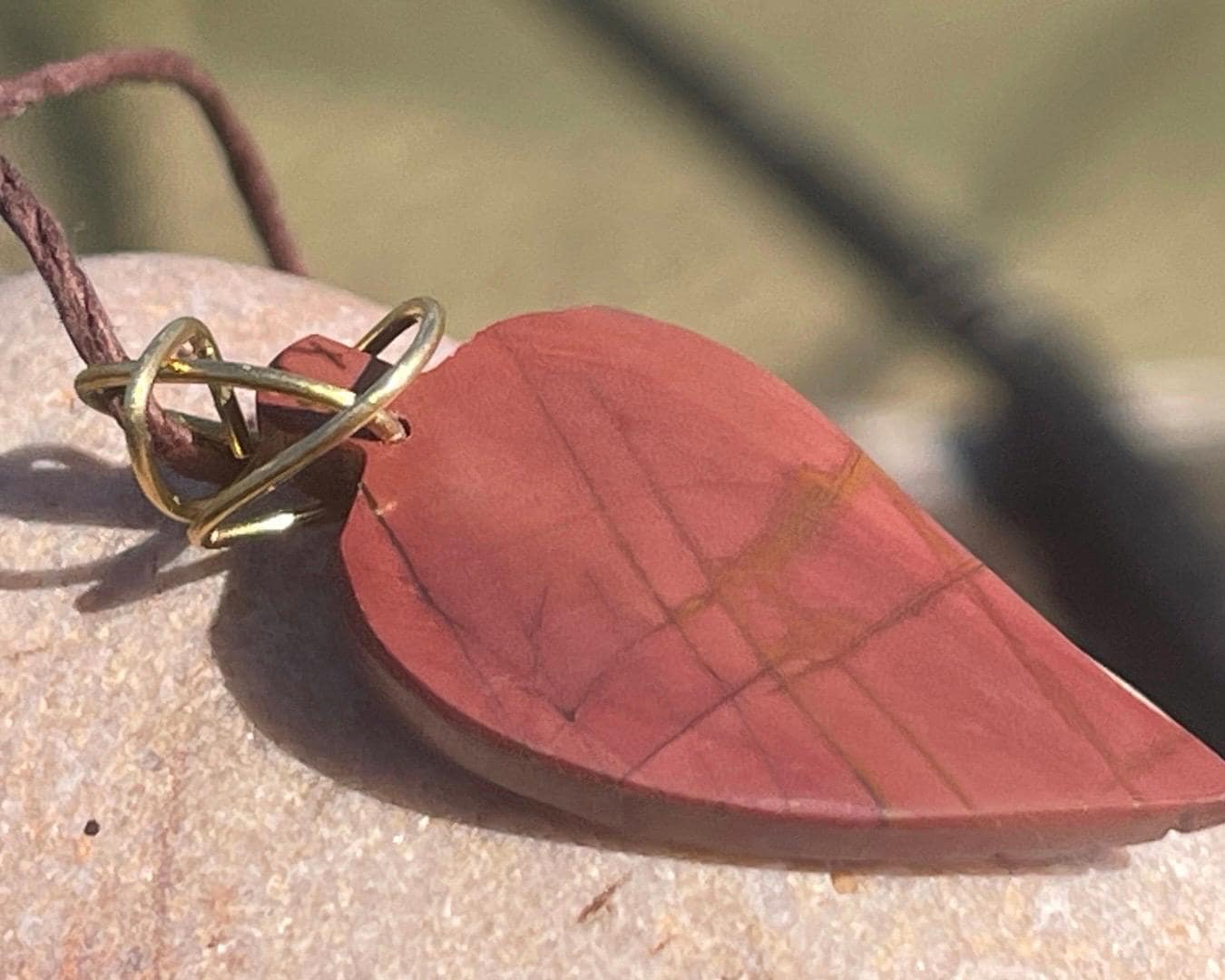 Leaf pendant. Mahogany obsidian necklace, ethical jewellery. Unusual necklace, boho gift for her, unusual jewellery, unique gift for him