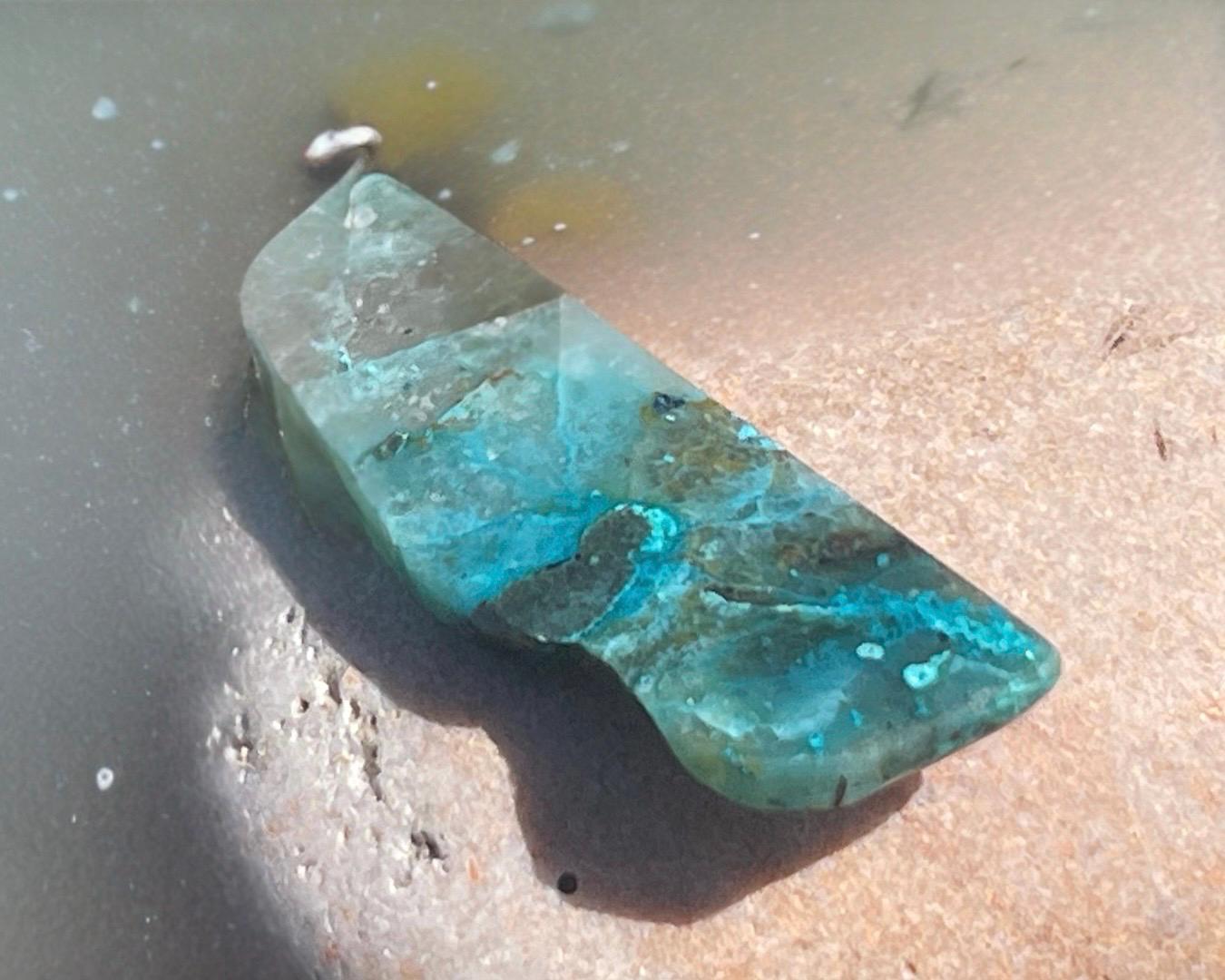 Chrysocolla Malachite necklace, ethical jewellery, bohemian necklace, unusual jewellery, malachite pendant, blue gemstone necklace